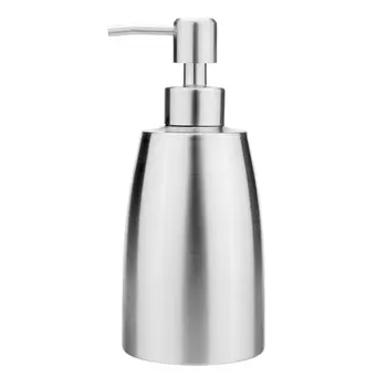 

400ml Bathroom Toilet Stainless Steel Soap Lotion Pump Dispenser Press Bottle P7Ding