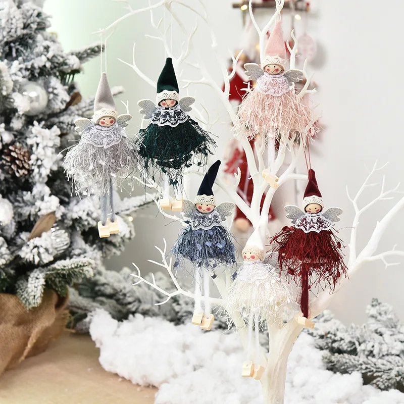 

Christmas Decoration Feather Angel Doll Christmas Decorations for Home 2020 Navidad Christmas Tree Decorations New Year Decor