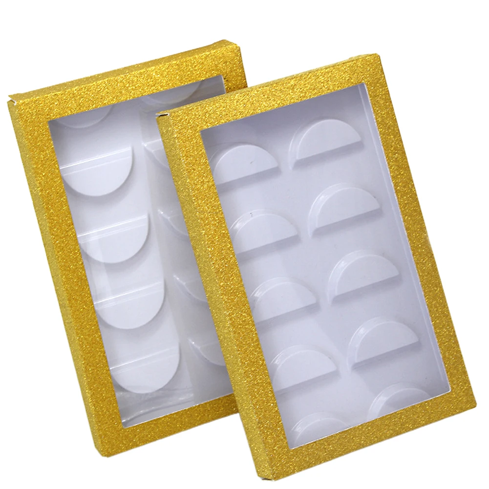 10pcs Cosmetic Empty Case Display False Eyelashes Container Lashes Packing Box Home Reusable Glitter Paper Gift Makeup Tool | Красота и