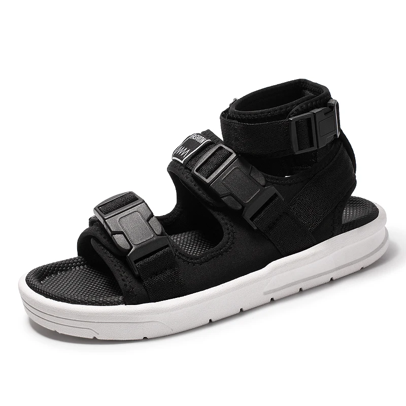 

2020 New Hot Men Summer Sandals Gladiators Casual Roman Shoes Outside Breathable Mens Sandals Black Flat Light Sandalias Hombre