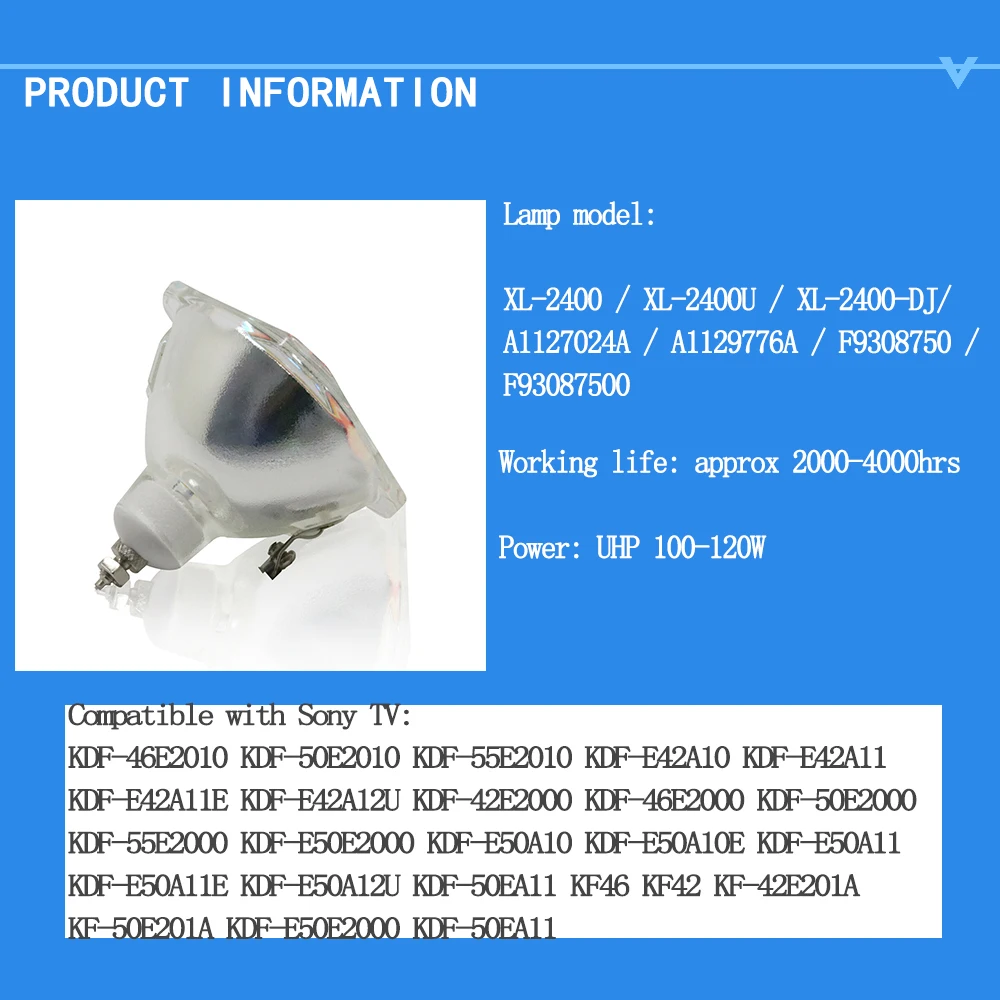 Kf 50e200a E50a10 Kdf E42a11e E50a11 E50a11e Sony Tv Bulb Lamp Xl 2400 E42a10 Projector Bulbs Aliexpress 