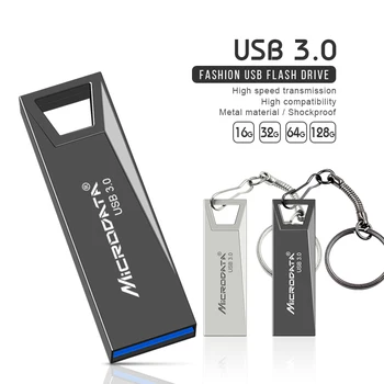 

Hot Sell Metal USB Flash Drive USB 3.0 Key Chain Pen Drive 128GB 64GB 32GB 16GB 8GB 4GB USB Stick Pendrives
