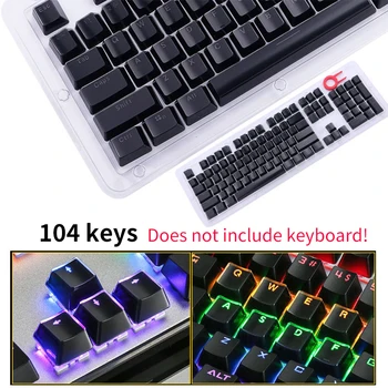 

104 Keys Computer Accessories Gaming Replacement Mechanical Keyboard Fashion Office Durable Backlit Keycap Translucent Retro