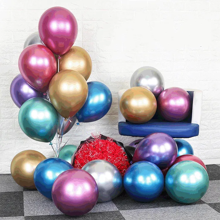 50/100 шт 12 дюймов хромированная латексные воздушные шары для свадьбы вечеринки декор надувные шары с жемчугом на толстом каблуке