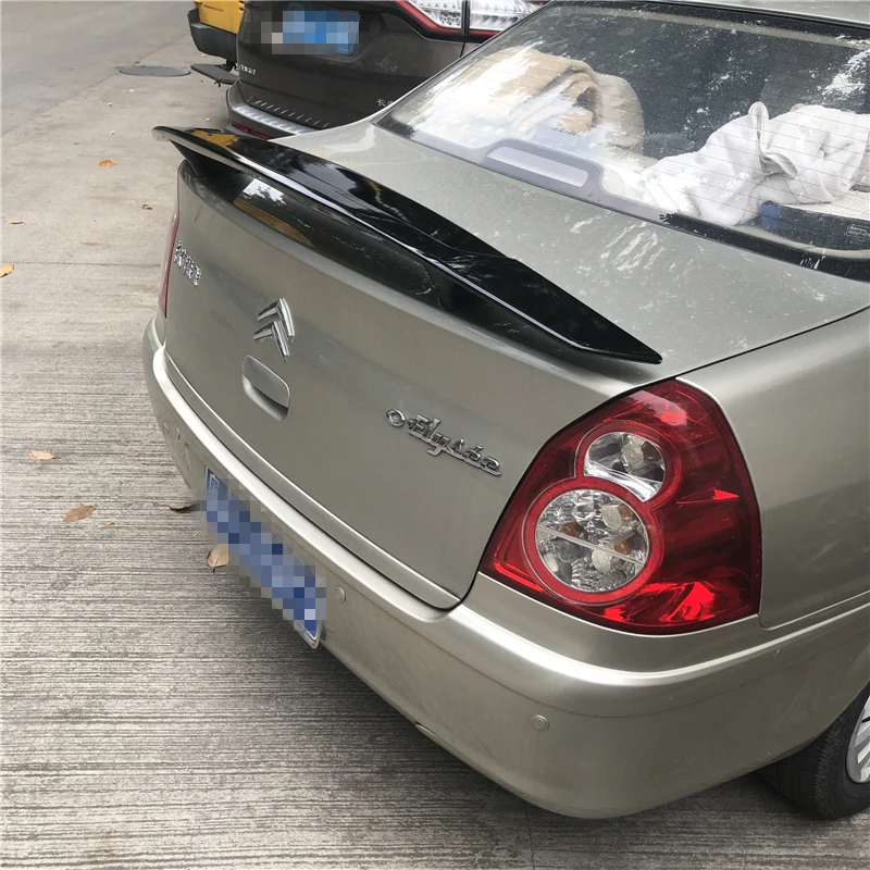 Для Citroen Elysees спойлер 2006 2018 TF ABS пластик Материал заднее крыло автомобиля Цвет