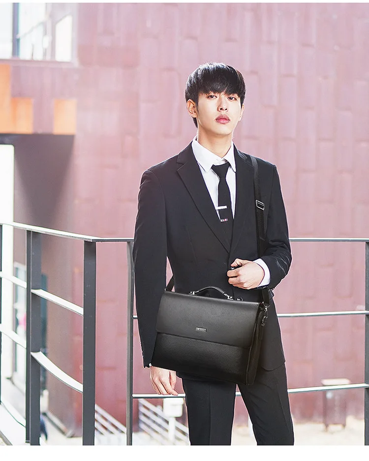 Fashion Business Men Briefcase Leather Laptop Handbag Tote Casual Man Bag For male Shoulder Bag Male Office Messenger Bags