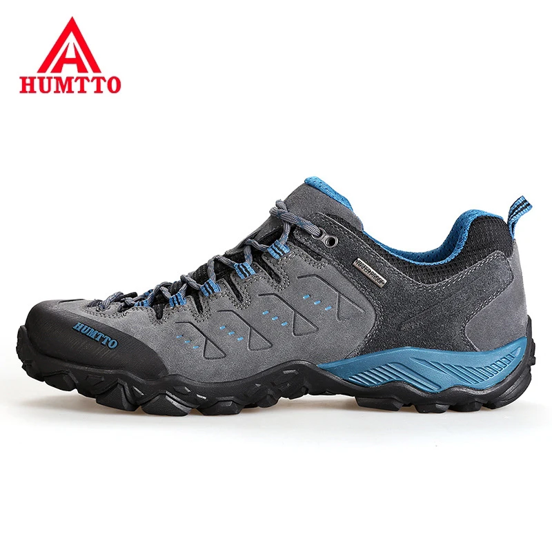 HUMTTO-Chaussures de randonnée imperméables en cuir véritable pour homme et femme, baskets de sport respirantes pour l'alpinisme, le trekking et la chasse