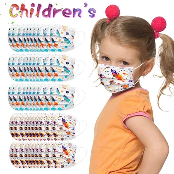 

Disposable Face Mask for Kids 3-laye Non-woven For Kids Children's Mask Multiple Styles To Choose Mascarillas Masque For Kids