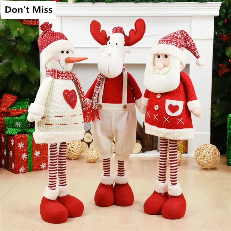 

Festival Table Display Window Decor Christmas Figures Doll Christmas Decorations for Home Wedding Gifts Retractable Toy Navidad