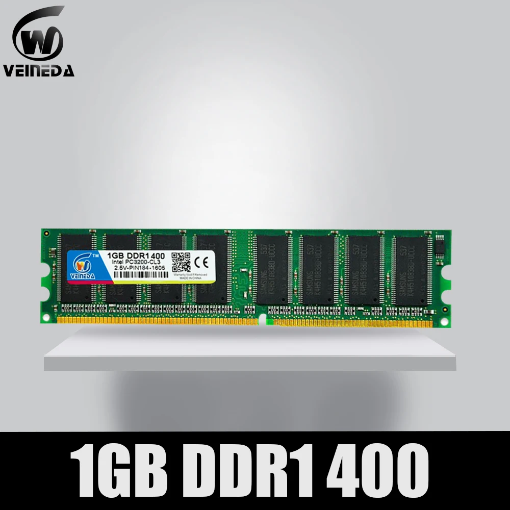 VEINEDA DDR1 1 Гб RAM ddr 400 PC3200 ddr400 для AMD Материнская плата Intel Совместимость с ddr 333 PC2700