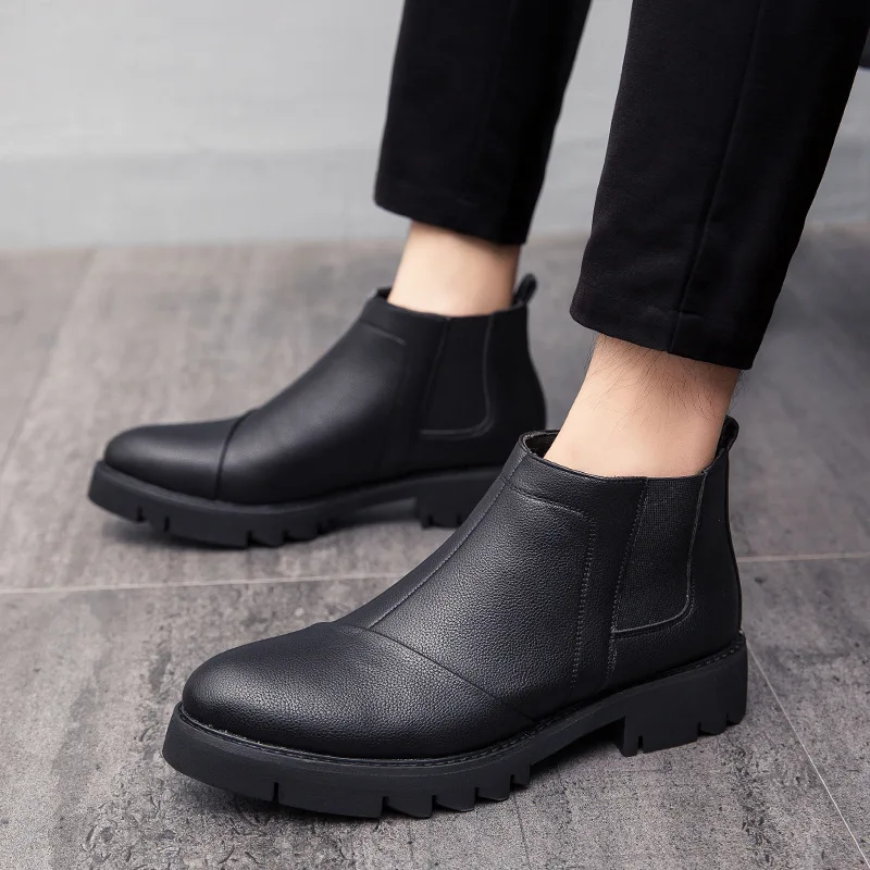 

2019 Autumn & Winter New Style MEN'S Short Boots Fashion Leather Boot Casual Warm Leather Boot Business Leather Boot