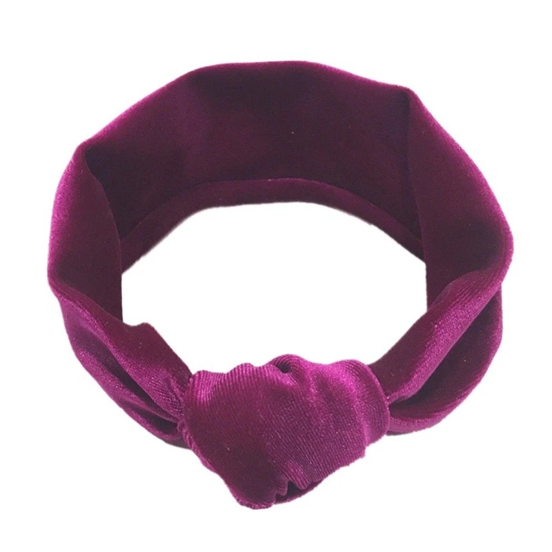 11 Цвета большой бант бархатная повязка на голову для маленьких девочек Тюрбан