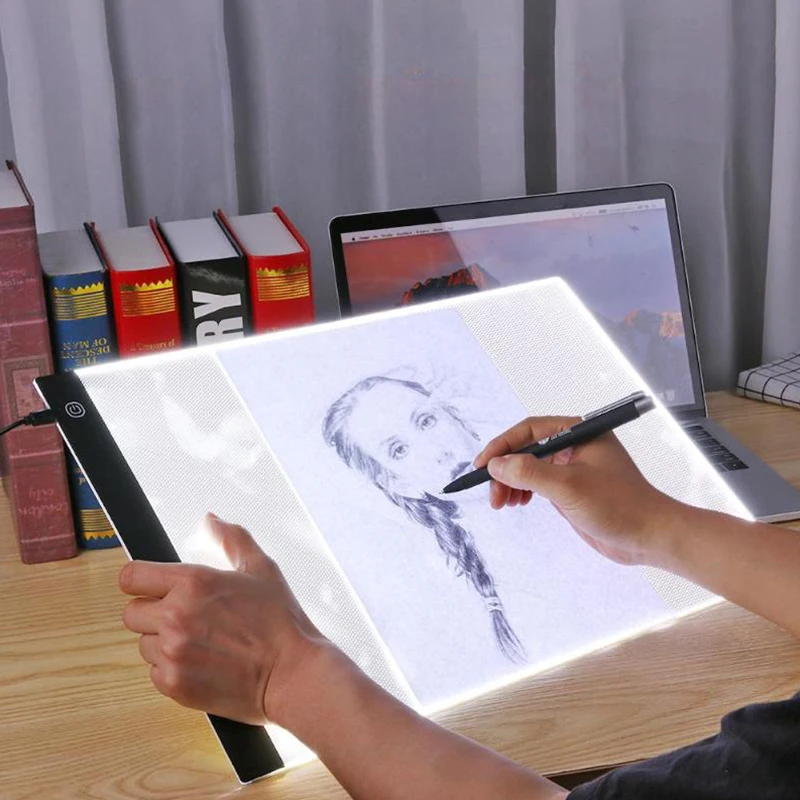 

VKTECH A3 A4 LED Dimmable Graphic Tablet Drawing Writing Painting Tablets Light Box Tracing Copy Board Pad Diamond Painting Tool