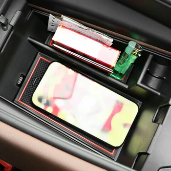 

Interior Armrest Storage box Box Phone holder For BMW X5 G05 2019-2020 Non-slip mat Plastic Accessory Practical