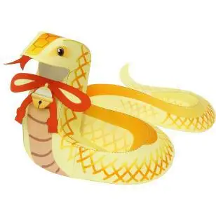 

Snake 3D Paper Model Parent-child DIY Cartoon Animal Paper Film Kindergarten Handmade Origami Children Educational Toy Model