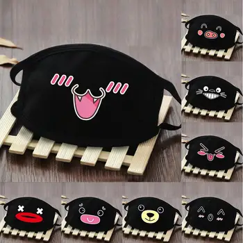 

Cute Pattern Breathable Reusable Adult Anti Dust Haze Cotton Face Mouth Mask Wind and dust resistant fast shipments