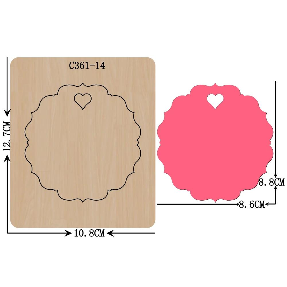 New card Wooden die Scrapbooking C-361-14 Cutting Dies | Дом и сад
