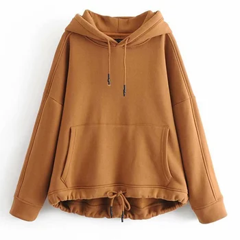 

Winter velvet women hoodies Kpop large size hooded and kangaroo pocket sweatshirt 2020, autumn Korean casual hooded sweatshirt