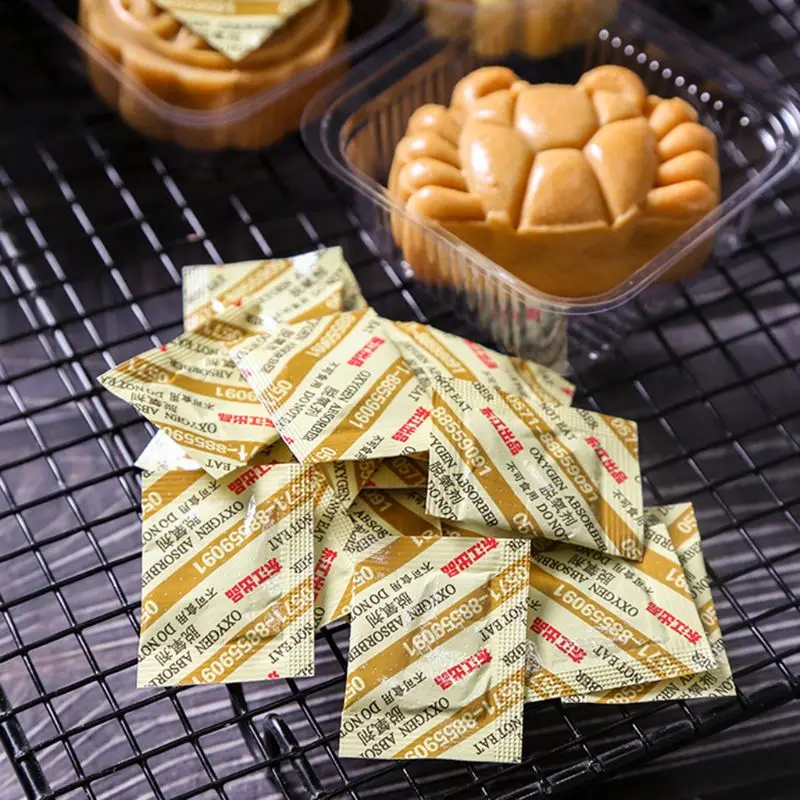 100 Bags Oxidant 30cc Oxygen Absorbers Mooncake Long Term Food Grade Storage Saver CO2 Absorber oxygen absorber for food