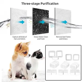 

Easy Install Replacement Filter Pet Supplies Safe Purifying Water Fountain Drinking Cat Dog Dust Clean Replaceable For Ipettie