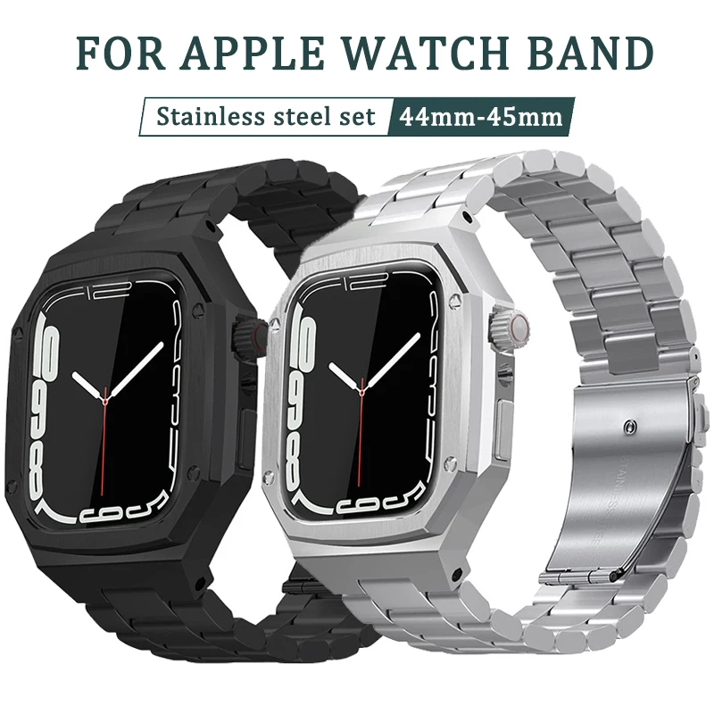 Ремешок из нержавеющей стали для Apple Watch Series 7 SE 6 5 iwatch 44 мм | Наручные часы