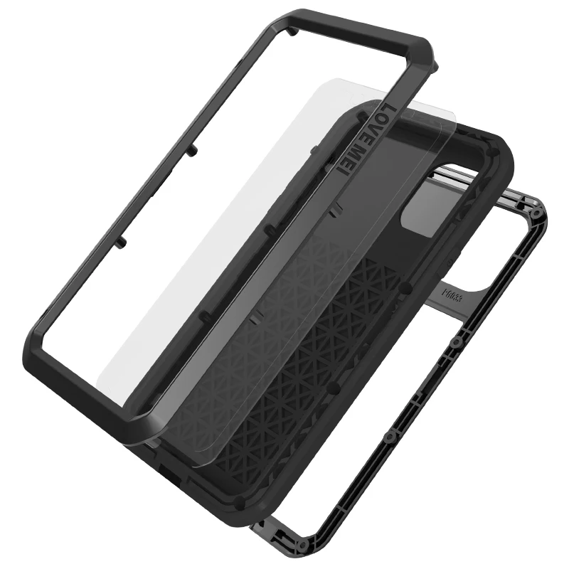 Мощный чехол Love Mei для Iphone 11 Pro Max, противоударный металлический алюминиевый чехол для Iphone11 Pro Max, водонепроницаемый чехол