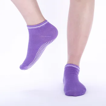 

6 pieces=3pair/lot Women Socks Dispensing Candy Color Sports Slip Floor Boat Socks Early Trampoline Socks