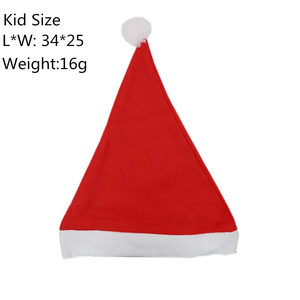 1 X F1(kid size) Рождественские шляпы Рождественские подарки Рождественские украшения Новогоднее украшение Санта Клаус шапки фестиваль Декор посуда декоративные 40% скидка - Цвет: 1 X F1(kid size)