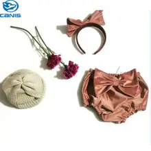 PUDCOCO/детские бархатные шаровары для маленьких девочек; повседневные шорты-памперсы штанишки;