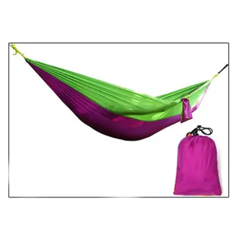 

Outdoor Nylon Parachute Cloth Hammock double Hammock Portable 2 Person Leisure Ultra Light Hammock