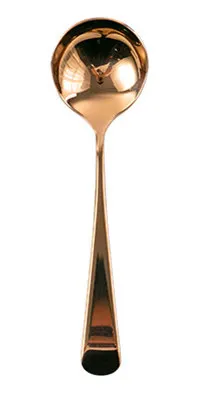 Rose gold Креативные, 8 цветов, 304, ложки из нержавеющей стали, кухонная посуда, домашние, вечерние, столовая посуда, фруктовая ложка, десертная ложка, напиток, суп - Цвет: Rose gold