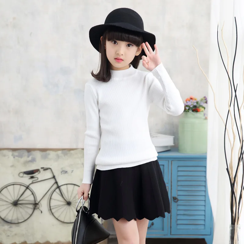 

CHILDREN'S Suit 2019 Autumn New Style Children Two-Piece Set Korean-style Middle And Large GIRL'S Knitted Sweater Short Skirt Se