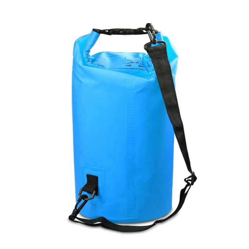 sky blue ПВХ Водонепроницаемый сухой мешок 3L 5L 10L 15L 20L 30L Открытый Дайвинг Складная пляжная сумка для плавания рафтинг речной плавающий рюкзак - Цвет: sky blue