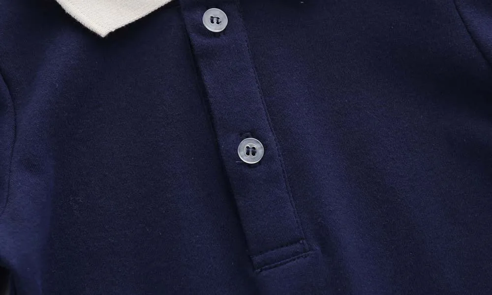 New spring autumn fashion brand style newborn baby clothes dark blue knitted cotton long-sleeved boy and girl romper 0-24 months New spring autumn fashion brand style newborn baby clothes dark blue knitted cotton long-sleeved boy and girl romper 0-24 months