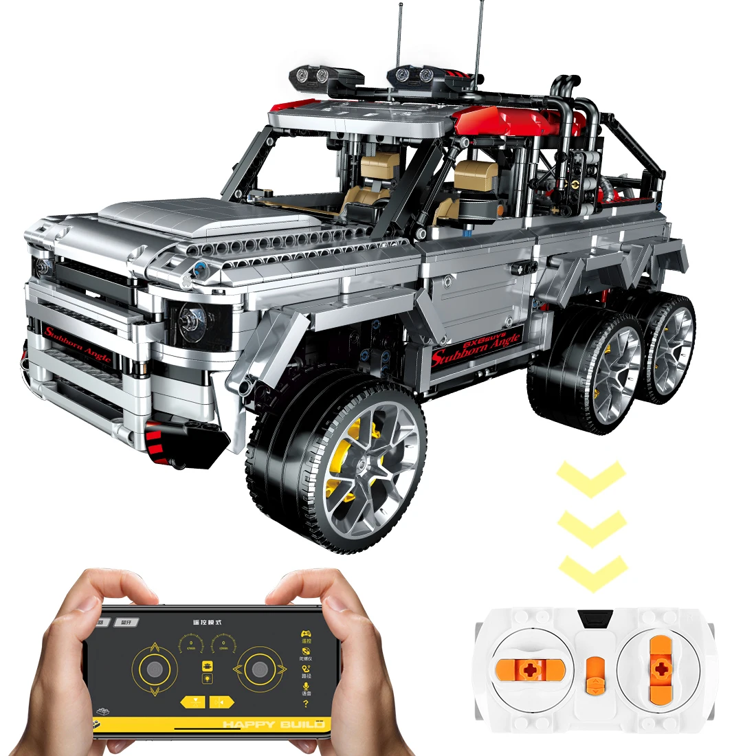 

3082Pcs 1:10 2.4G MOC RC Simulation Off-road Vehicle Bricks Model Technic Vehicle Blocks Small Particles Car Toy Gift New