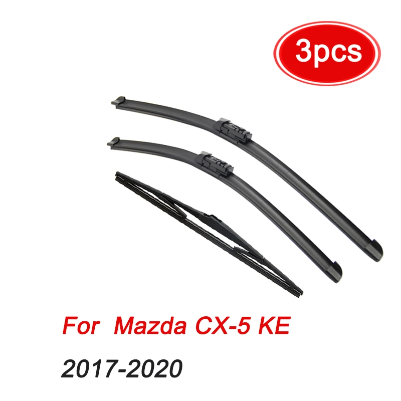 auto glass MIDOON Wiper Front Rear Wiper Blades Set For Mazda CX-5 KF 2017 2018 2019 2020 Windshield Windscreen Rear Window 24"+18"+14" windshield wiper blades