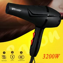 Профессиональный фен для волос, горячий и холодный ионный фен, мощная мощность, 3200 Вт, термостатический фен, салонное оборудование