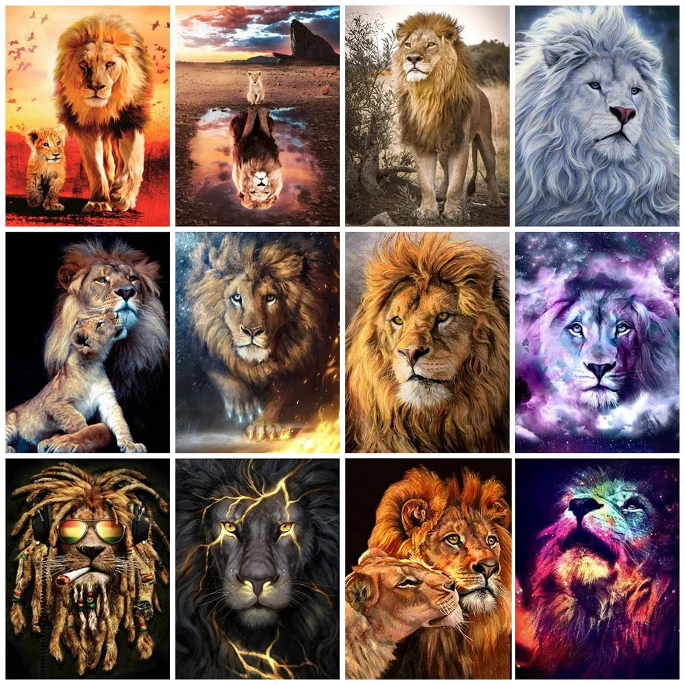 Best Offers Painting 5D Embroidery Rhinestones Art Diamond Lion Home-Decor Hobby Cross-Stitch Handwork LWyjYRYZN