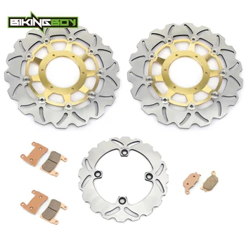 

BIKINGBOY Front Rear Brake Discs Disks Rotors Pads For Honda CBR 1000 RR 04 05 2004 2005 CBR 600 RR RR3 RR4 03 04 2003 2004