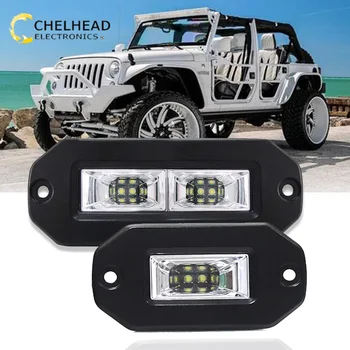 

20W 40W Flood Led Work Light Car Led Bar Flush Mount Pods Lights 6000k Auxiliary Driving for Offroad ATV SUV RV Auto 12V 24V