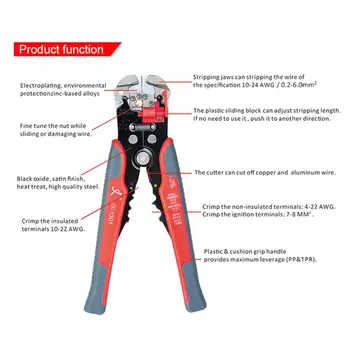 

Multifunction Crimping Automatic Wire Stripper 0.2-6.0mm Terminal Hand Tool