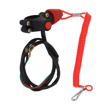 

7/8 Inch Handlebars 49CC ATV Motorcycle Universal Emergency Kill Engine Switch Stop Tether Closed ATV With Safety Tether Lanyard