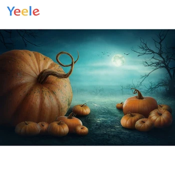 

Halloween Backdrop Mysterious Forest Pumpkin Moon Night Baby Portrait Backdrops Vinyl Photography Background For Photo Studio