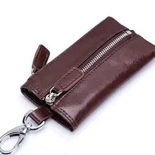 Японская многофункциональная сумка для ключей, кожаная мужская сумка на молнии, винтажный кошелек, женская сумка для ключей
