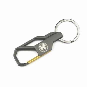 

3D Metal Car Key Ring Keychain Key Holder Logo Fashion For alfa romeo 159 147 156 giulietta 147 159 mito Auto Accessories