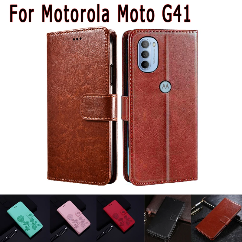 MotoG41 Telefoon Case Voor Motorola Moto G41 Cover Magnetische Kaart Flip  Lederen Portemonnee Beschermende Hoesje Boek Op Voor Motorola G41 case|Flipcases|  - AliExpress