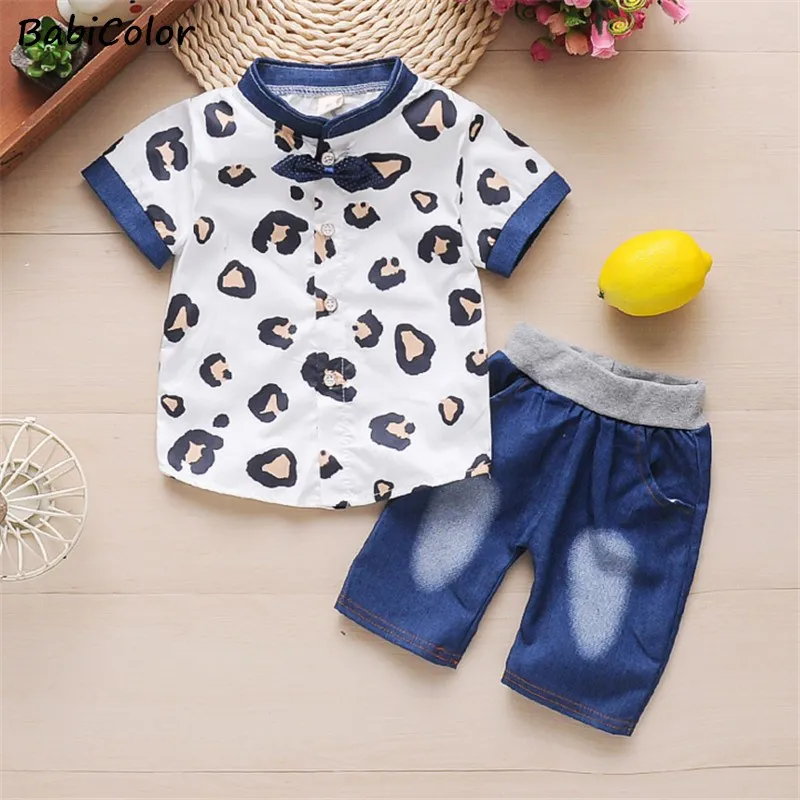 Детские летние комплекты одежды для маленьких мальчиков хлопковая футболка