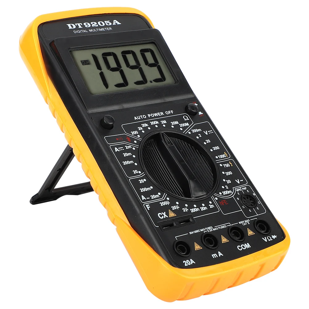 1 шт. DT-9205A Ручной ЖК-цифровой мультиметр AC/DC Вольт Ампер Ом Емкость Гц мультитестер тестер тока