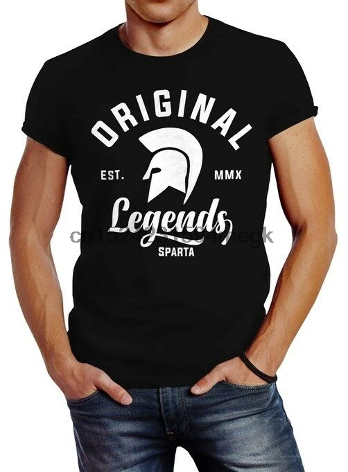 Футболка в стиле Гладиатор Sparta Fighter Original Legends Streetwear Slim Fit | Мужская одежда