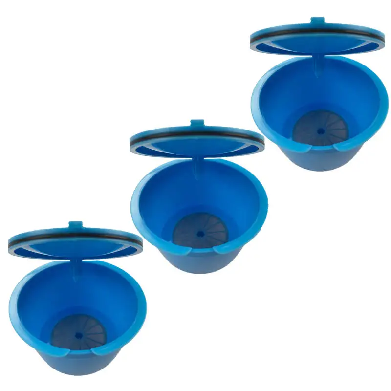 3 pcs skyblue 3 шт./компл. многоразового Dolce Gusto Кофе Капсула Nescafe dolce gusto многоразового пользования капсулы gusto капсулы combinacapsule пополнения 3 цвета - Цвет: 3 pcs skyblue